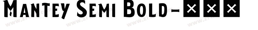 Mantey Semi Bold字体转换